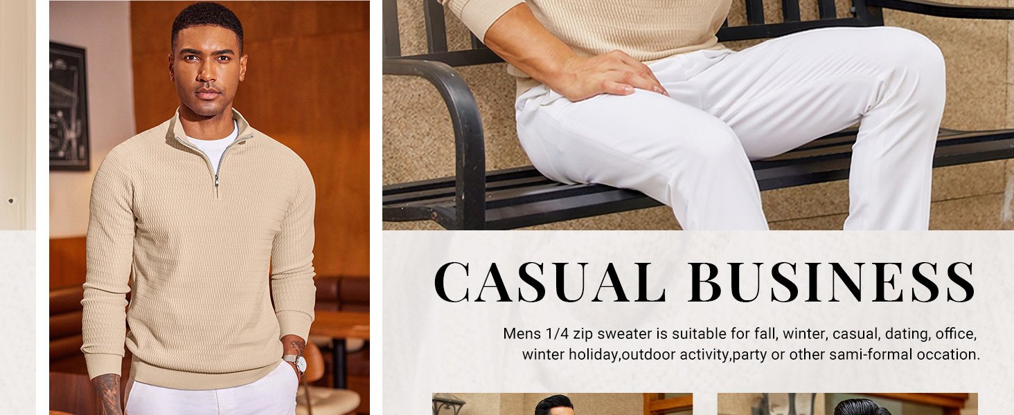 mens quarter zip sweater