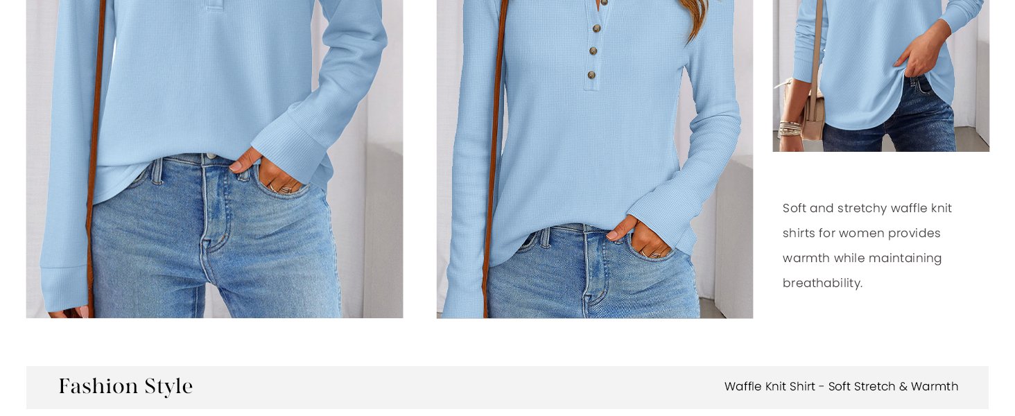 womens waffle knit top, loose fitting tops for women, thermal tops for women