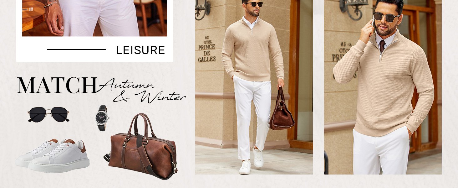 half zip sweater men