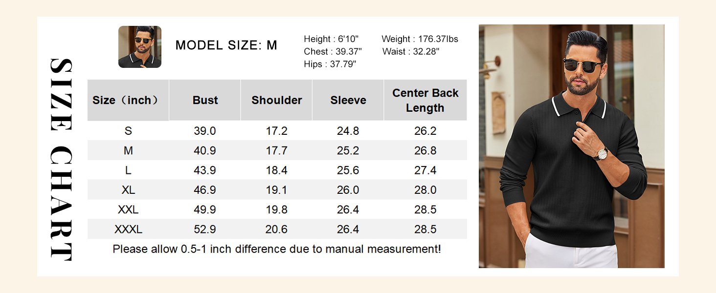 mens polo shirts long sleeve