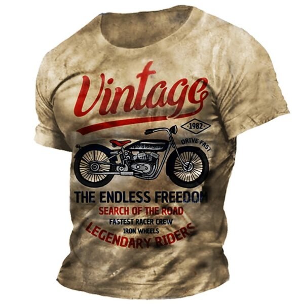0B0D55B5-5783-CCDA-9012-64266EE0B0E1 Distressed Graphic Crew Neck Short Sleeve 3D Print Vintage Fashion Tee