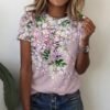 0FF6A16A-28F4-C53A-FB16-CF7E35712400 Floral Print Custom Short Sleeve Tee