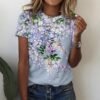 12829663-1DF1-013F-AE3F-EB901B82A7D7 Floral Print Custom Short Sleeve Tee