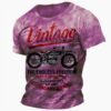 12B1994F-FA8A-107D-757A-6043FE6A7BEF Distressed Graphic Crew Neck Short Sleeve 3D Print Vintage Fashion Tee