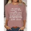 Cotton Letter Print Long Sleeve Tee
