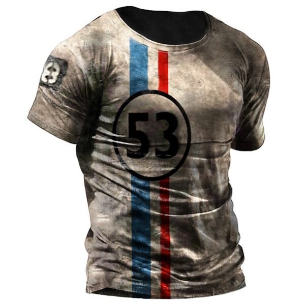 59AFC218-B5F1-DF4F-6C36-117923D97CFF Distressed Graphic Crew Neck Short Sleeve 3D Print Vintage Fashion Tee