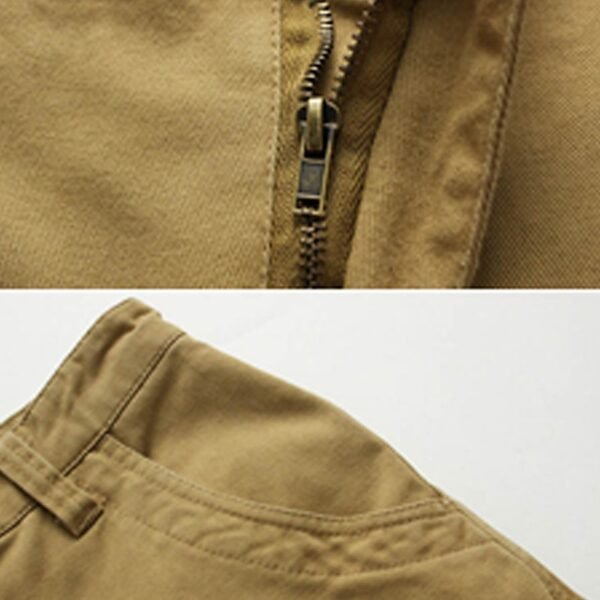 5F41E3A8-1C4E-F9D2-C3A9-39C5878BE0F7 Cargo Shorts with Multi-Pocket, Knee-Length Design