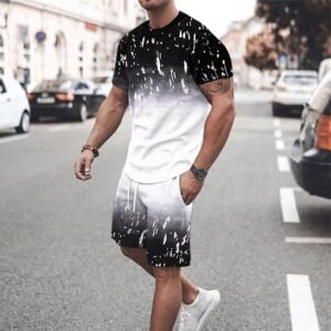 7BE145F7-3277-DD0D-3231-ED0153A31375 Optical Illusion Clouds 3D Print Short Sleeve Casual Tee