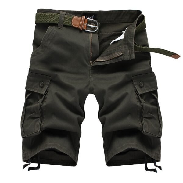 8885C184-F2EC-592A-E0D4-31F23C6E7AA7 Cargo Shorts with Multi-Pocket, Knee-Length Design