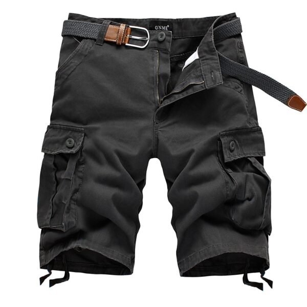 8CFA09AA-AAED-7BB2-8957-B4C3FE02F852 Cargo Shorts with Multi-Pocket, Knee-Length Design