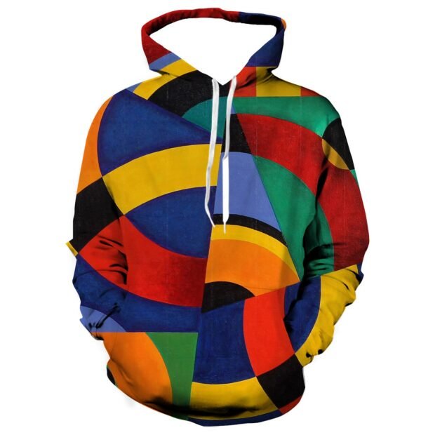 8E106139-53EC-0013-DE8C-87D15F98A68B Color Block Graphic Pullover Hoodie