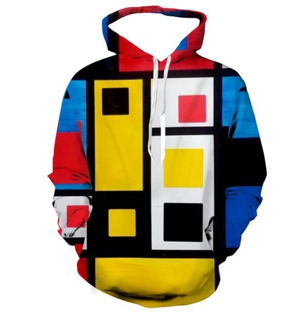 9575DCF0-C552-10D5-E3AC-8F156A3F2521 Color Block Graphic Pullover Hoodie