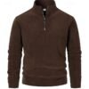 Quarter Zip Sweatshirt with Standing Collar