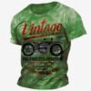 B4F39489-42E1-7C02-8531-EC78D405AA77 Distressed Graphic Crew Neck Short Sleeve 3D Print Vintage Fashion Tee