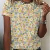 Floral Short Sleeve Casual Tee