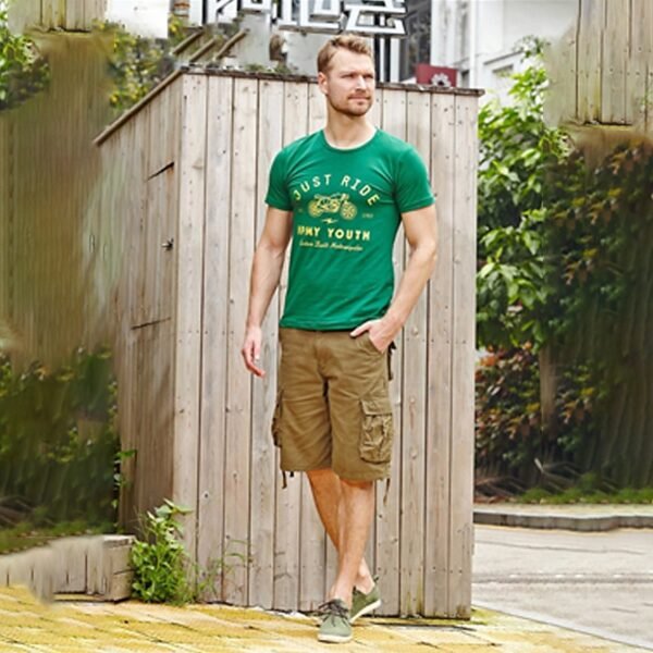 D86512C1-F0F7-906E-BB78-F91D169F5598 Cargo Shorts with Multi-Pocket, Knee-Length Design