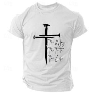 Graphic Hand 3D Print Short Sleeve Buttoned Henley Tee