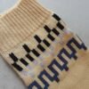 DCE2DC49-9D95-352E-3FC8-7C0C702E51DD Stand Collar Ribbed Knit Wool Sweater Beige Striped Knitwear