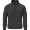 Quarter Zip Sweatshirt with Standing Collar