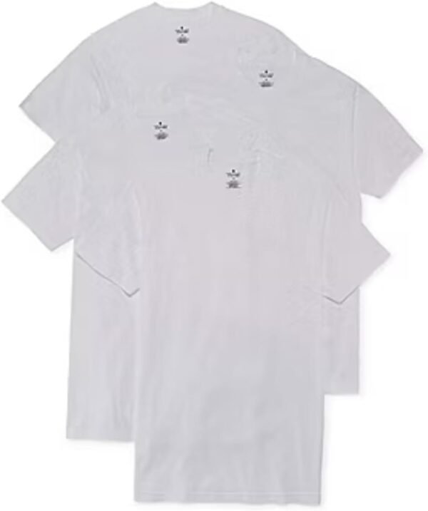 4-Pack Men's Ultra Soft 100% Cotton Crew-Neck T-Shirt White