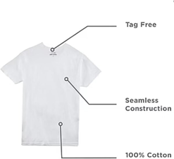 4-Pack Men's Ultra Soft 100% Cotton Crew-Neck T-Shirt White