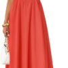 Women's Summer Sleeveless Halter Midi Dress 2025 Off Shoulder High Waist Swing Flowy Beach Long Dresses