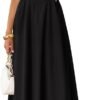 Women's Summer Sleeveless Halter Midi Dress 2025 Off Shoulder High Waist Swing Flowy Beach Long Dresses