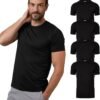 Mens 4 Pack Cool Crewneck T-Shirt | Anti-Odor | Quick Drying | 4-Way Stretch