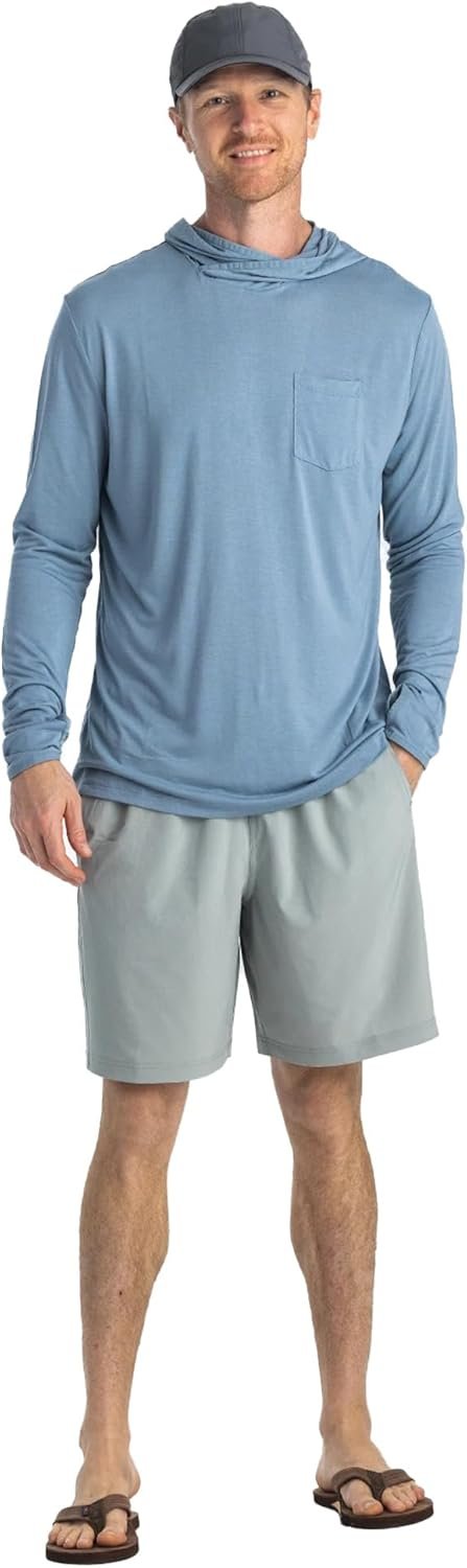 Men's Lightweight Hoodie - UPF 20+ Sun Protection Hoodie for Men - Breathable Long Sleeve Sun Shirt for Fishing