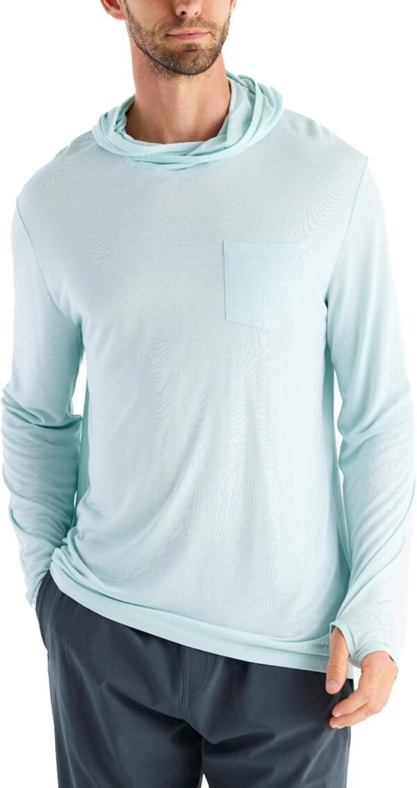 Men's Lightweight Hoodie - UPF 20+ Sun Protection Hoodie for Men - Breathable Long Sleeve Sun Shirt for Fishing