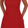 Womens Formal Short Dresses 2025 Summer Sleeveless Boat Neck A Line Elegant Mini Cocktail Party Dress