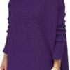 Women's Turtleneck Oversized Sweaters Long Batwing Sleeve Spilt Hem Tunic Pullover Knit Tops