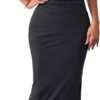 Women's Ruched Bodycon Dress Summer Casual Sleeveless Back Slit Elegant Club Evening Party Cocktail Maxi Dresses