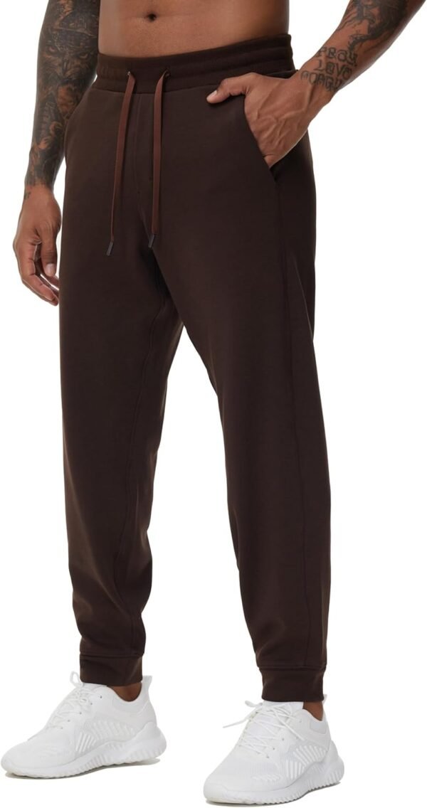 Mens' Fleece Joggers Pants with Deep Pockets in Loose-fit Style