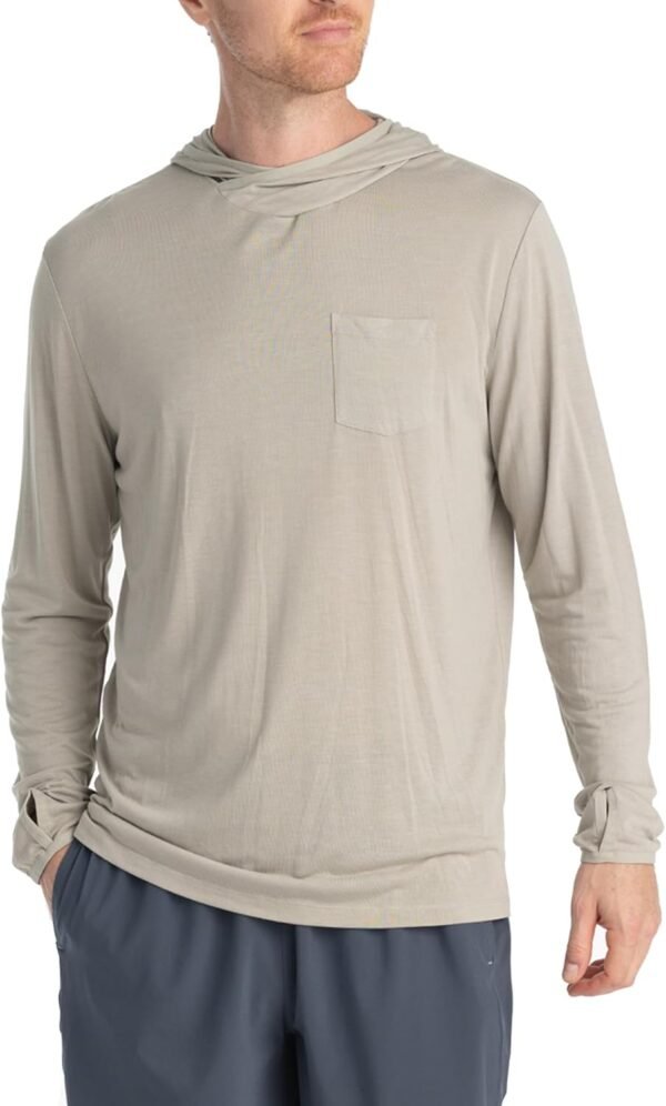 Men's Lightweight Hoodie - UPF 20+ Sun Protection Hoodie for Men - Breathable Long Sleeve Sun Shirt for Fishing