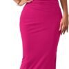 Women's Ruched Bodycon Dress Summer Casual Sleeveless Back Slit Elegant Club Evening Party Cocktail Maxi Dresses