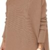 Women's Turtleneck Oversized Sweaters Long Batwing Sleeve Spilt Hem Tunic Pullover Knit Tops