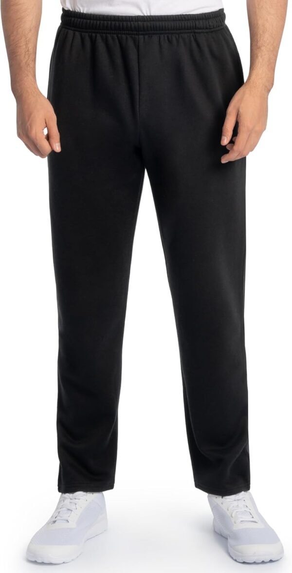 61xtkiHPfbL._AC_SL1500 Mens Eversoft Fleece Open Bottom Sweatpants with Pockets, Relaxed Fit, Moisture Wicking, Breathable