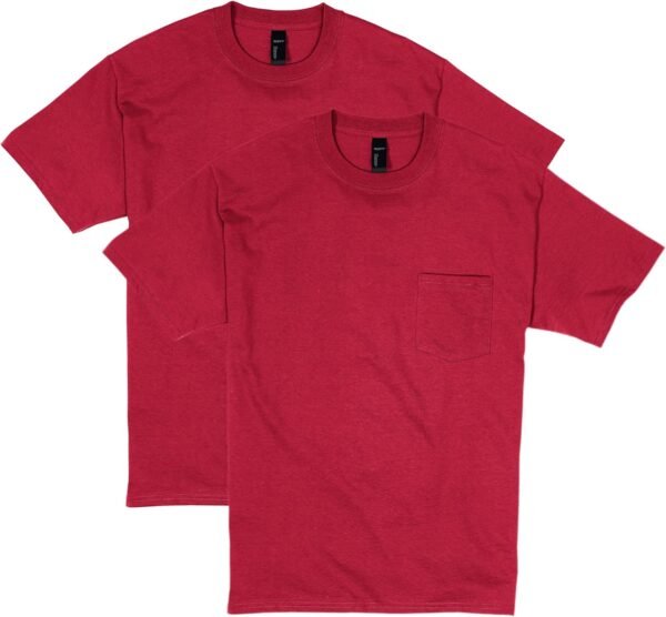Pocket, Heavyweight Cotton Pocket Tee for Men, Full-Cut T-Shirt, 1 Or 2 Pack
