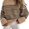 Women's Oversized Sweaters 2025 Long Sleeve Fuzzy Knit Casual Chunky Pullover Sweater Fall Outfits Clothes
