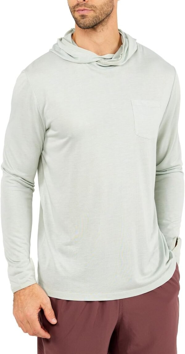 Men's Lightweight Hoodie - UPF 20+ Sun Protection Hoodie for Men - Breathable Long Sleeve Sun Shirt for Fishing