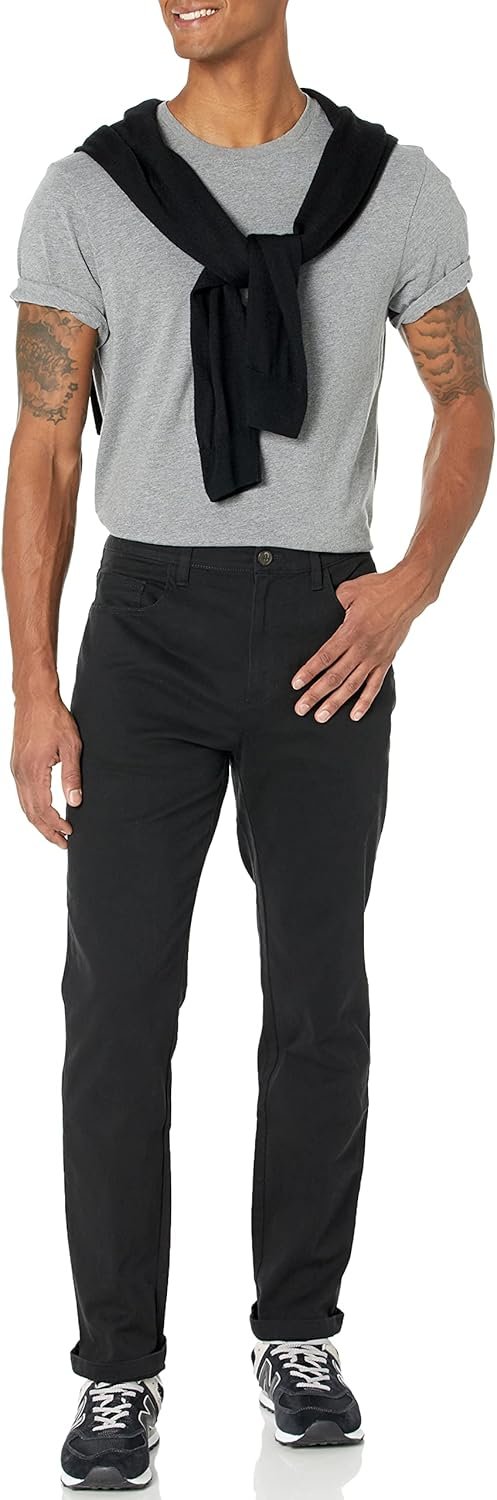 71L-Ft_mF5L._AC_SL1500 Essentials Men's Chinos, Athletic Fit, Work Pants, 5-Pocket, Comfort Stretch