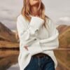 Women's Oversized Sweaters 2025 Long Sleeve Fuzzy Knit Casual Chunky Pullover Sweater Fall Outfits Clothes