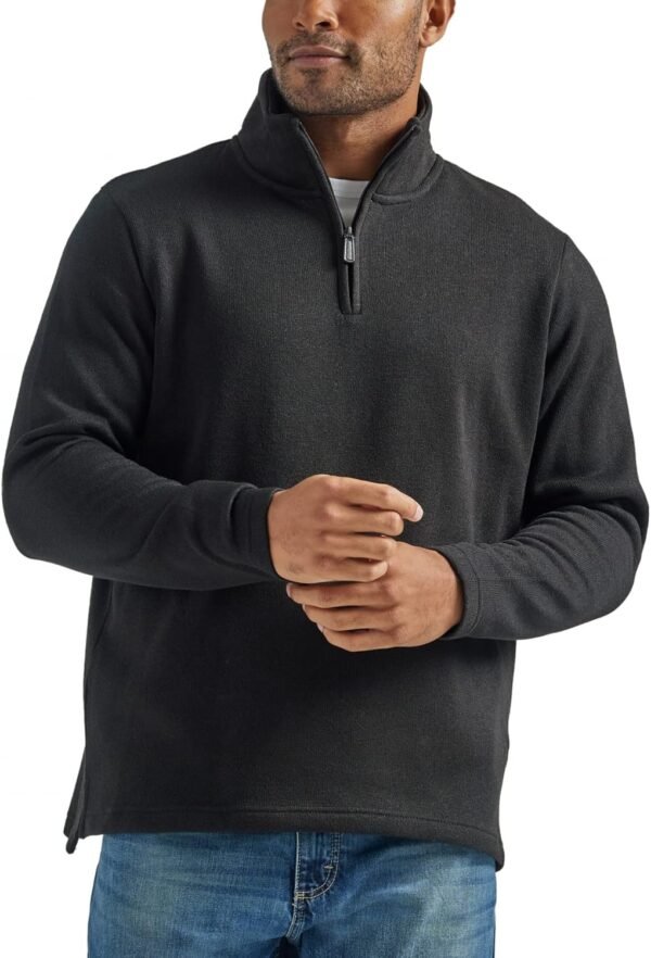 mens Long Sleeve Fleece Quarter-zip