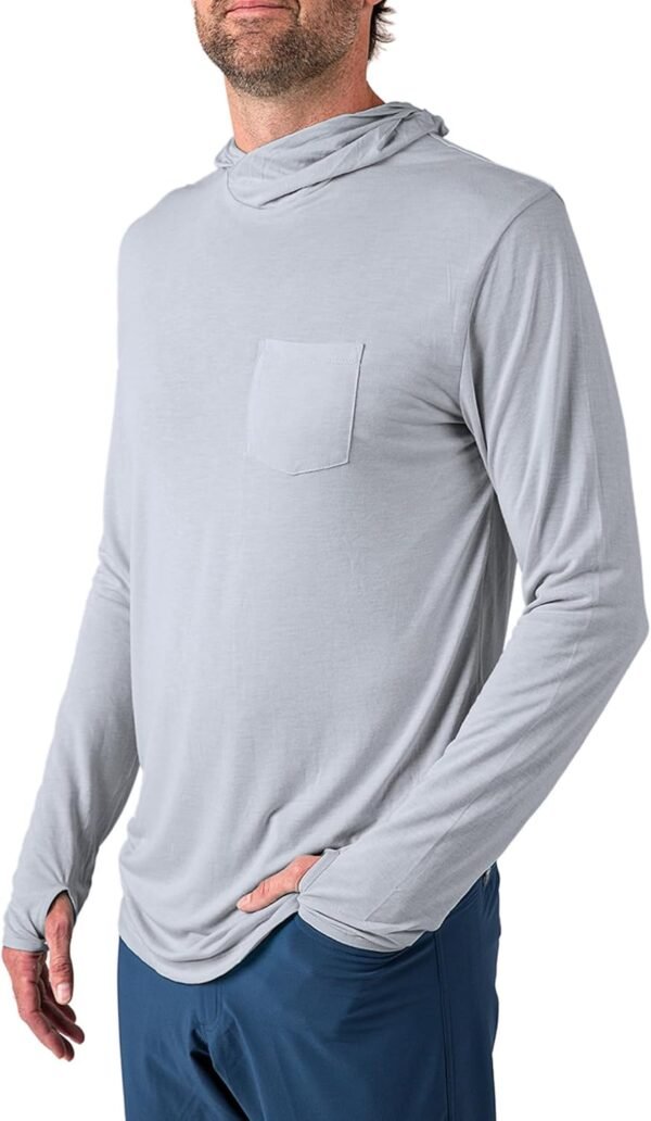 Men's Lightweight Hoodie - UPF 20+ Sun Protection Hoodie for Men - Breathable Long Sleeve Sun Shirt for Fishing