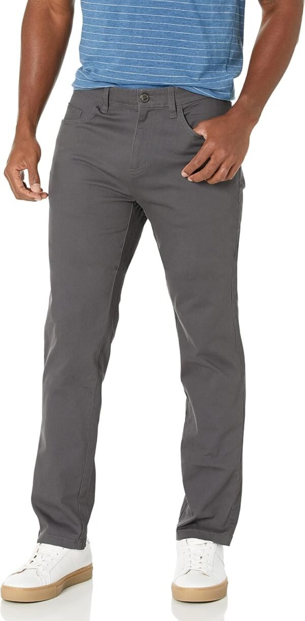 71d8L3aLJSL._AC_SL1500 Essentials Men's Chinos, Athletic Fit, Work Pants, 5-Pocket, Comfort Stretch