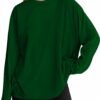 Womens Long Sleeve Oversized T Shirts Basic Crewneck Workout Tee Tops 2025 Fall Loose Fit Casual Y2K Clothes