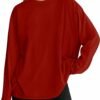 Womens Long Sleeve Oversized T Shirts Basic Crewneck Workout Tee Tops 2025 Fall Loose Fit Casual Y2K Clothes
