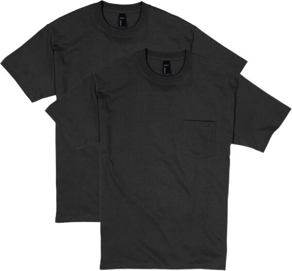 Pocket, Heavyweight Cotton Pocket Tee for Men, Full-Cut T-Shirt, 1 Or 2 Pack