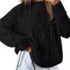 Trendy Queen Women's Oversized Cable Knit Crewneck Sweaters